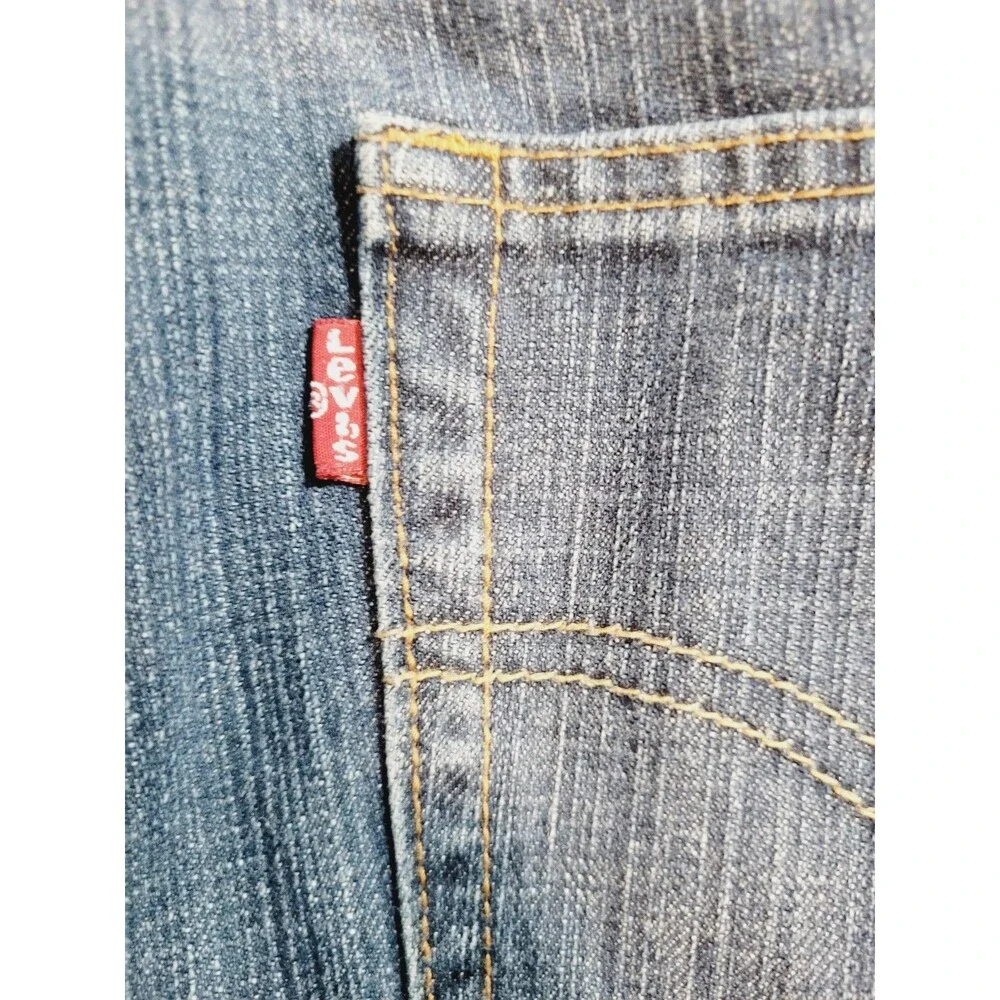 Levi's 505 Regular Fit Straight Leg Denim Jeans Dark Blue Wash Size 30x30